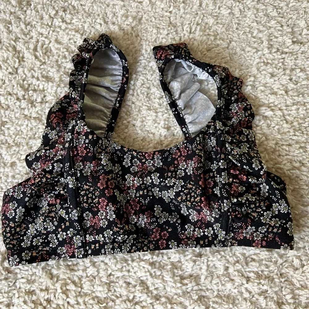 Girls Size 16 Chelsea & Violet Black Floral Bikini Set